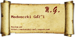 Medveczki Gál névjegykártya